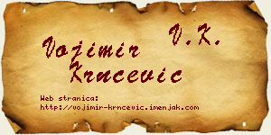Vojimir Krnčević vizit kartica